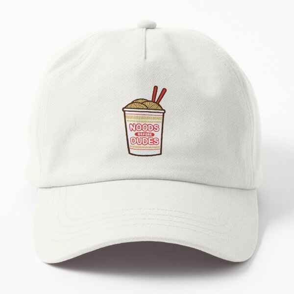 Noods Before Dudes in pink Dad Hat