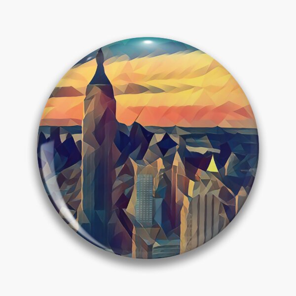 Item preview, New York Skyline - Low Poly Art - MM003LPAD1 designed and sold by MktngMultiverse.