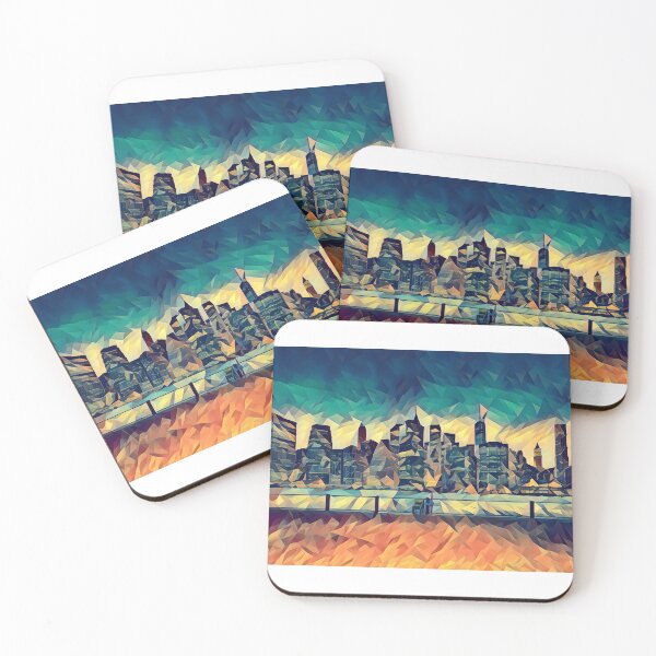 Item preview, New York Skyline - Low Poly Art - MM006LPAD1 designed and sold by MktngMultiverse.