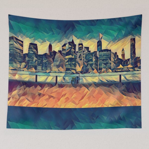 Artikelvorschau, New York Skyline - Low Poly Art - MM006LPAD1 entworfen und verkauft von MktngMultiverse.
