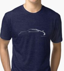 Profile Silhouette Porsche 911RS - white Tri-blend T-Shirt