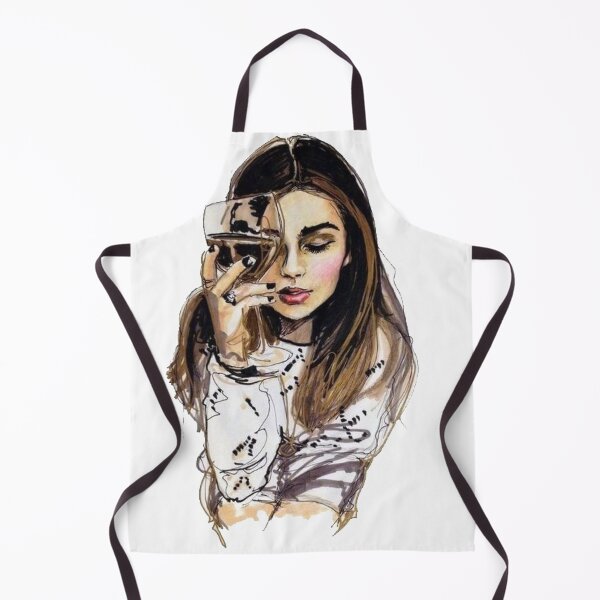 Item preview, Woman holding wine glass filled black liquid designed and sold by sasa-creations.