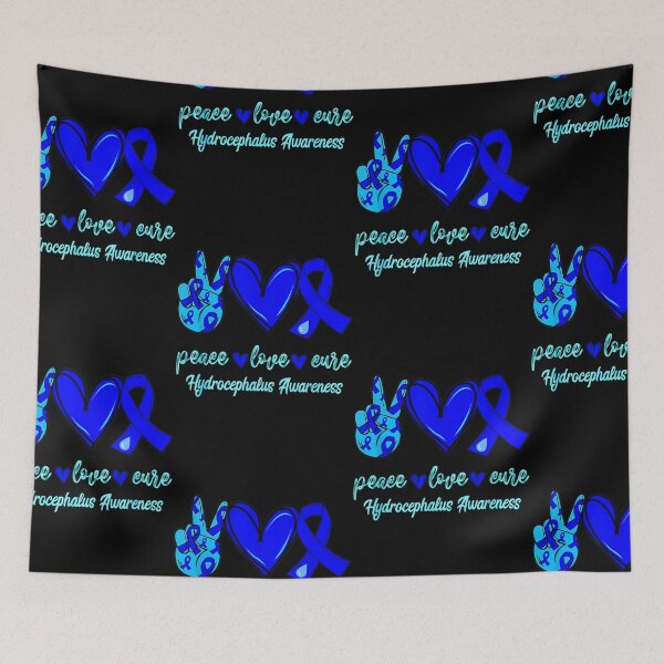 Item preview, Blue Peace, love, cure Hydrocephalus Awareness  designed and sold by Designs Of all kinds.