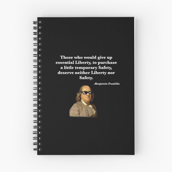 Item preview, Ben Franklin Liberty for Safety Quote designed and sold by FunGuru.