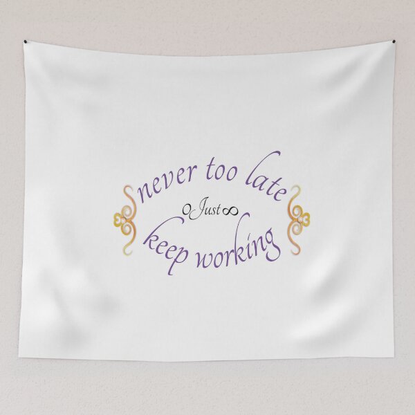 Item preview, never too late,new motivation design designed and sold by mybladen.
