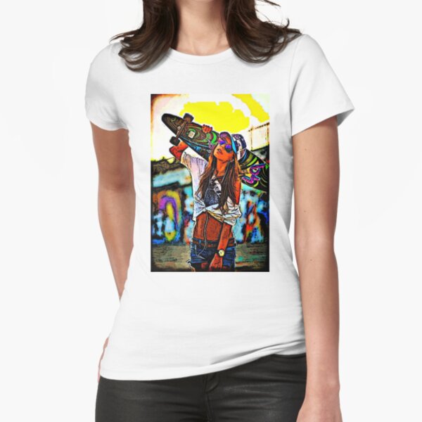 Longboard Girl Fitted T-Shirt