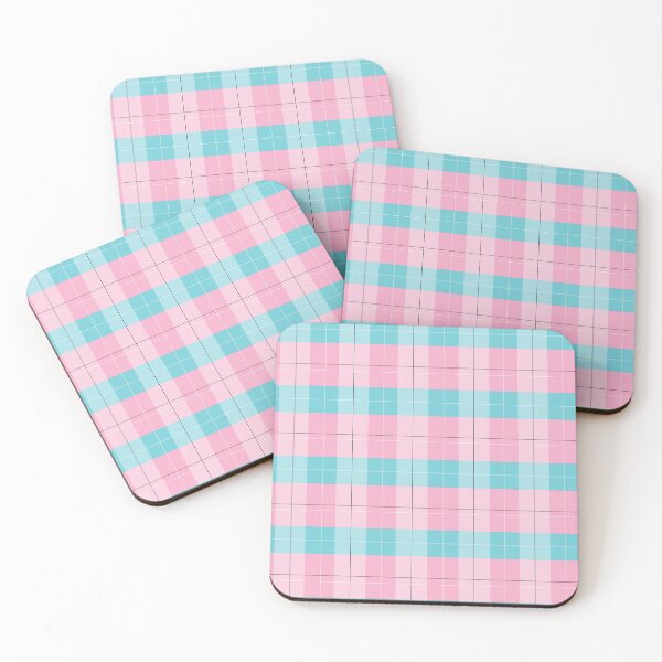 Item preview, Square Pattern in Baby pink and Cyan color designed and sold by Pearl-Island.
