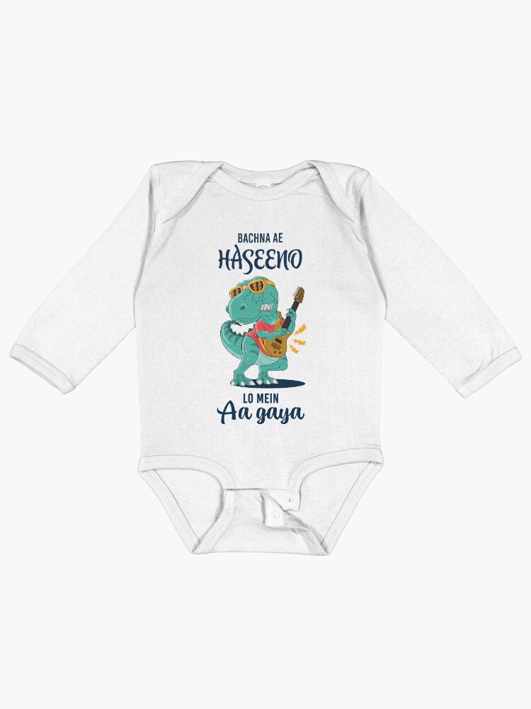 Thumbnail 1 of 2, Baby One-Piece, Bachna ae Haseeno (Watch out ladies, I have arrived) designed and sold by DesiBoli.