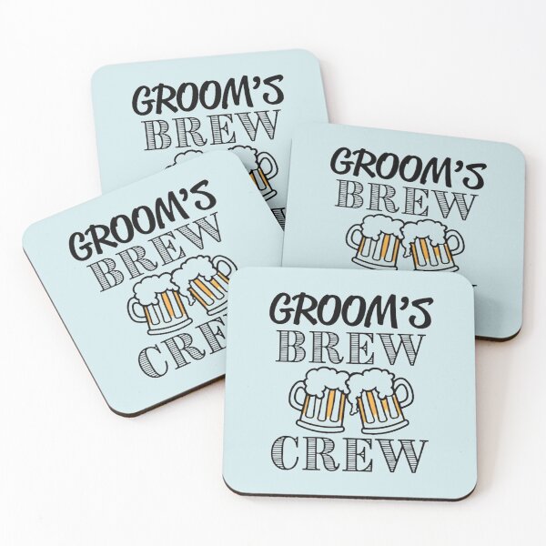 Item preview, Groom's Brew Crew Funny Group Beer Drinking Team designed and sold by SweetbeStore.