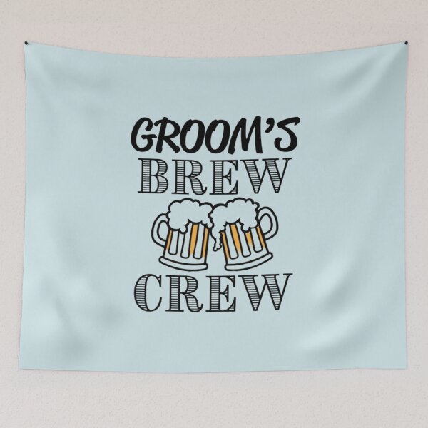 Item preview, Groom's Brew Crew Funny Group Beer Drinking Team designed and sold by SweetbeStore.