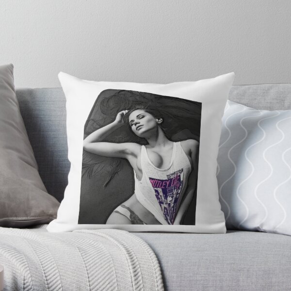 Your girl in the bed Throw Pillow