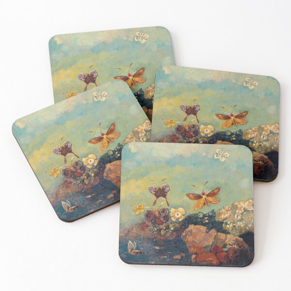 Item preview, ODILON REDON Butterflies 1910 Best Original HD Odilon Redon High Definition Print designed and sold by Go Logo Designs.