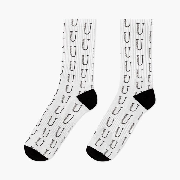 Item preview, U Botanical Monogram Black and White designed and sold by Pavnud.