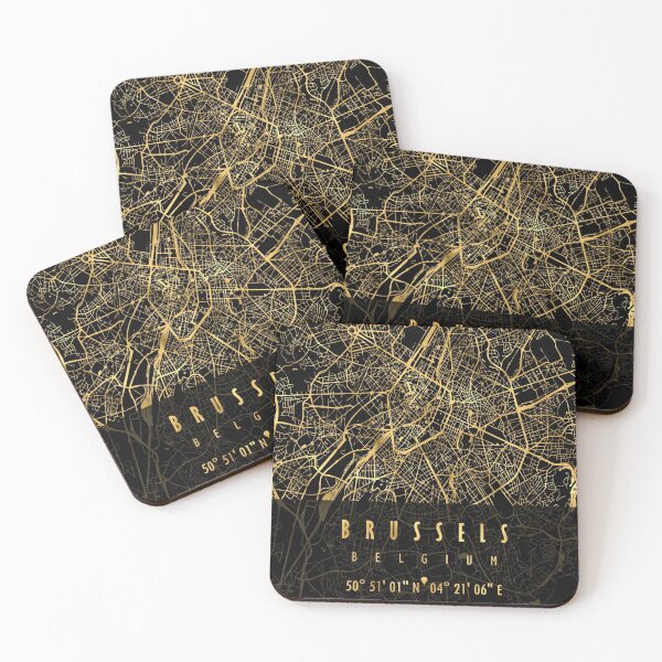 Item preview, Brussels Map Belgium designed and sold by hatimelhag.
