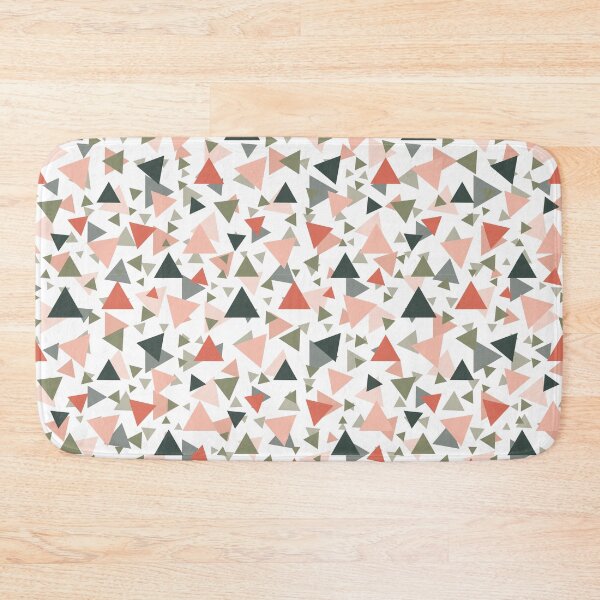 Item preview, Peach and green triangles pattern designed and sold by BLMcreations.