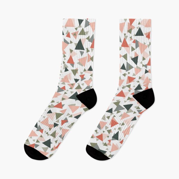 Item preview, Peach and green triangles pattern designed and sold by BLMcreations.