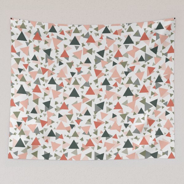 Item preview, Peach and green triangles pattern designed and sold by BLMcreations.