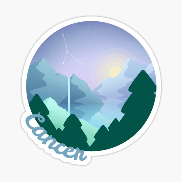 Zodiac Scene - Cancer text Sticker