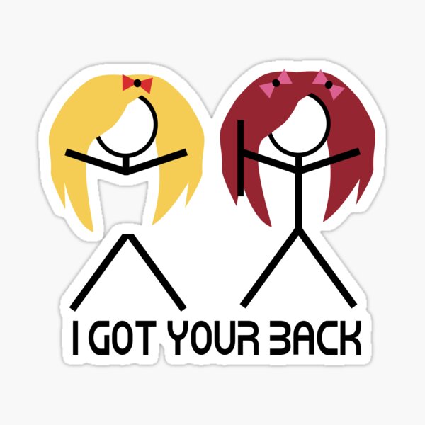 mask Pull out Hospitality I Got Your Back Red Head and Blonde" Sticker for Sale by umeimages |  Redbubble