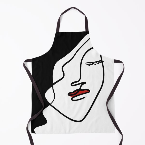 Item preview, Women face single line art-red and black  designed and sold by Tanuja  Sharma.