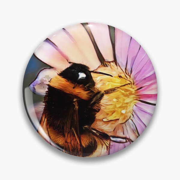 Item preview, Bee pink flower  designed and sold by AJSkinnerPrints.