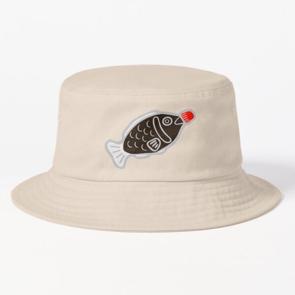 Sushi Soy Fish Pattern in Blue Bucket Hat