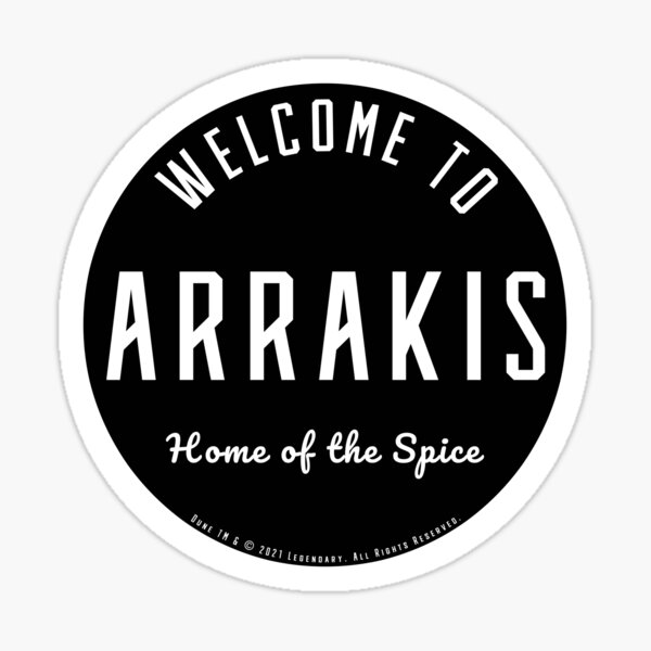 Item preview, Dune - Welcome to Arrakis Round (Black) - designed and sold by Printerially.