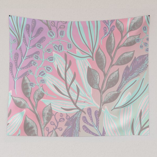 Item preview, Tropical Vibe Leafy Pattern in Pastel Colours designed and sold by JulieSouster.
