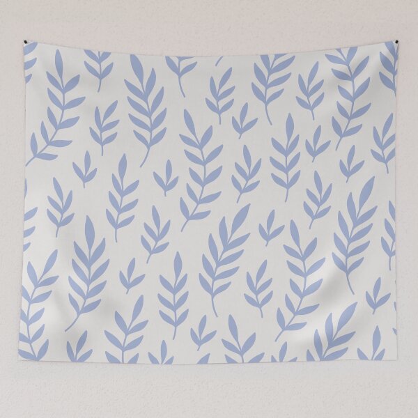 Item preview, Minimalist Leaf Design in Blue and Grey designed and sold by JulieSouster.