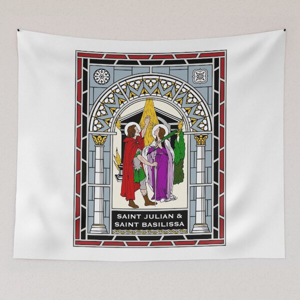 Item preview, ST JULIAN & ST BASILISSA under STAINED GLASS designed and sold by CatholicSaints.