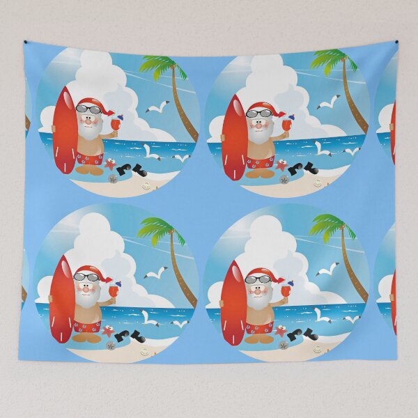 Item preview, Christmas in July, Julefest, Santa on Beach designed and sold by DiensDesign.