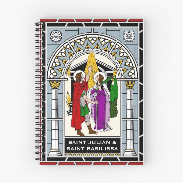 Item preview, ST JULIAN & ST BASILISSA under STAINED GLASS designed and sold by CatholicSaints.