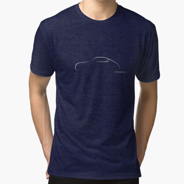 Profile Silhouette Porsche 356 - white Tri-blend T-Shirt