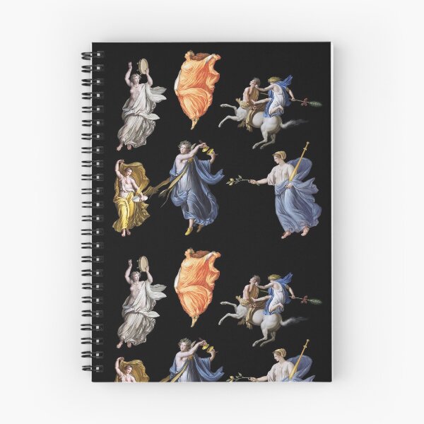 Item preview, DANCING MAENADS  AND CENTAUR ANTIQUE ROMAN MURAL PAINTINGS IN BLACK designed and sold by BulganLumini.