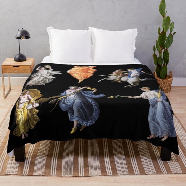 Item preview, DANCING MAENADS  AND CENTAUR ANTIQUE ROMAN MURAL PAINTINGS IN BLACK designed and sold by BulganLumini.
