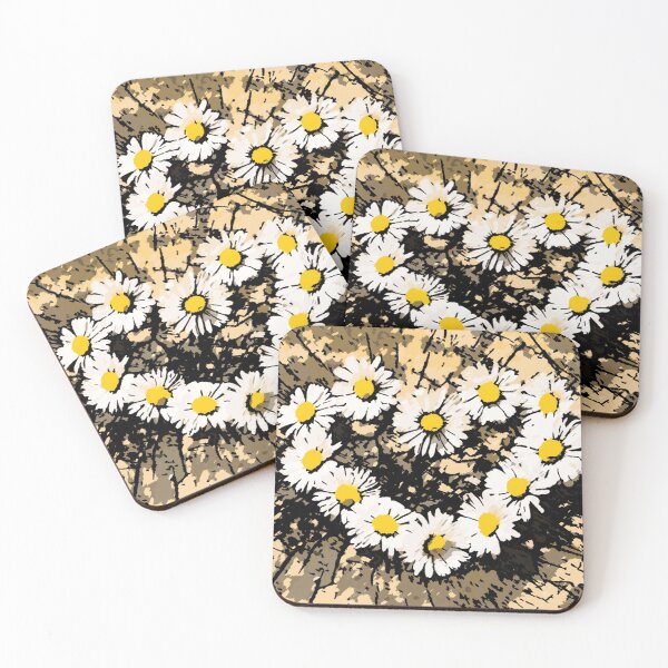 Item preview, White Daisy Flower Heart Illustration designed and sold by JoyforU.