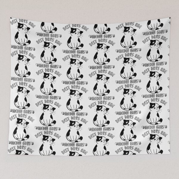 Item preview, BEST DAYS ARE MEOW DAYS designed and sold by Hussain Shirts.