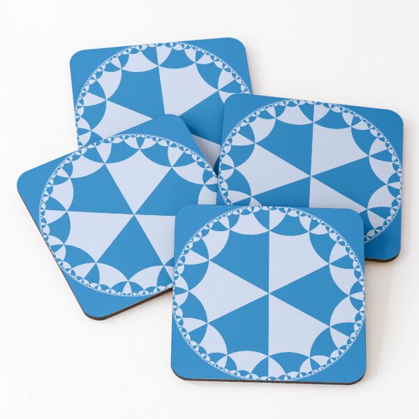 Item preview, hyperbolic square tiling blue designed and sold by egg-pdf.