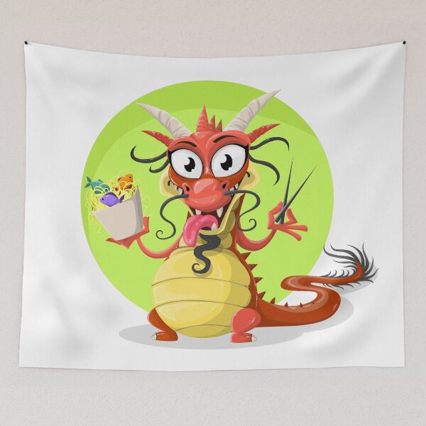 Item preview, Cute Dragon In Hungry Mood Green designed and sold by ParadoxEnvision.