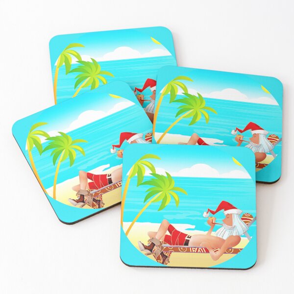 Item preview, Santa on Beach, Christmas in July, Julefest designed and sold by DiensDesign.
