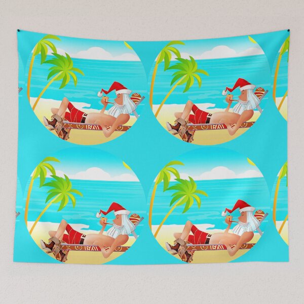 Item preview, Santa on Beach, Christmas in July, Julefest designed and sold by DiensDesign.