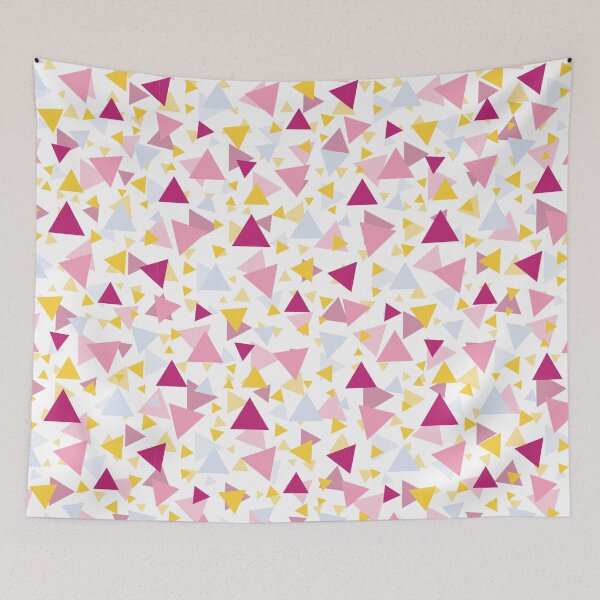 Item preview, Pink blue and yellow triangles pattern designed and sold by BLMcreations.