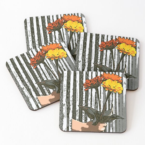 Item preview, Hand Holding Bunch Flowers Illustration designed and sold by JoyforU.