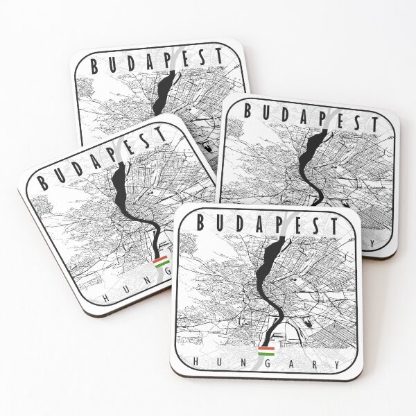 Item preview, Budapest Map Hungary designed and sold by hatimelhag.