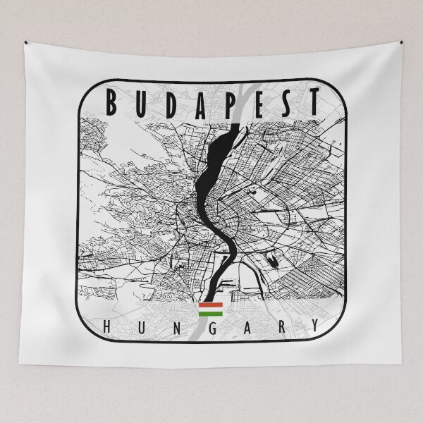 Item preview, Budapest Map Hungary designed and sold by hatimelhag.