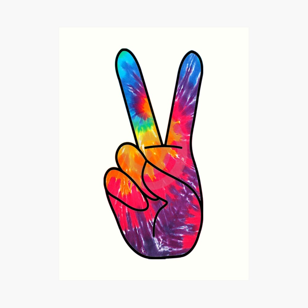 Tie Dye Peace Sign Art Print By Melkel52 Redbubble 