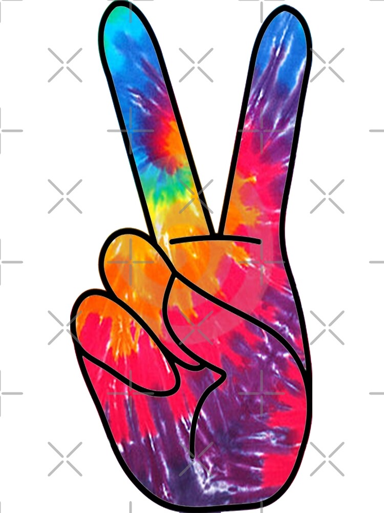 Tie Dye Peace Sign Canvas Print By Melkel52 Redbubble 