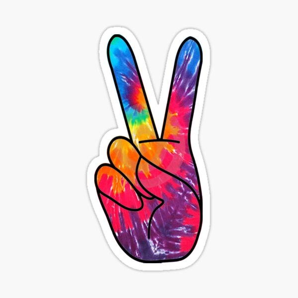 Tie Dye Peace Sign Sticker
