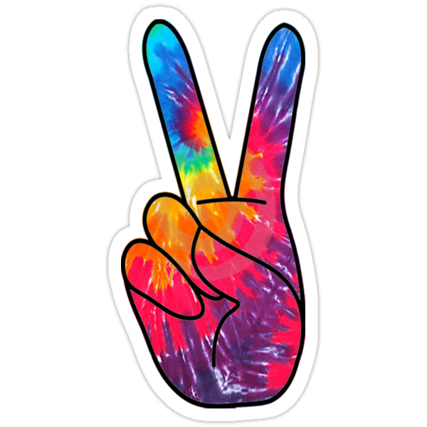 Tie Dye Peace Sign Stickers By Birch Trail Boutique Redbubble 