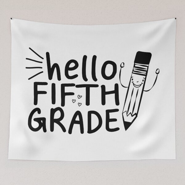 Item preview, Hello Fifth Grade, Fifth Grade Teacher, Back To School designed and sold by CreativaArt-.